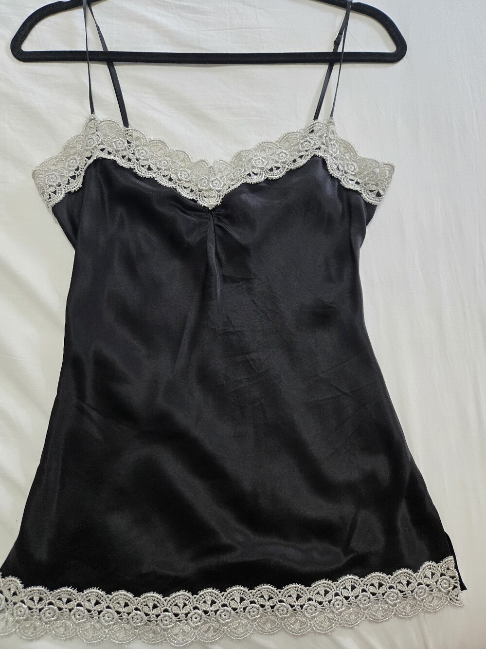 100% Silk Black Camisole XS - Picture 4 of 4